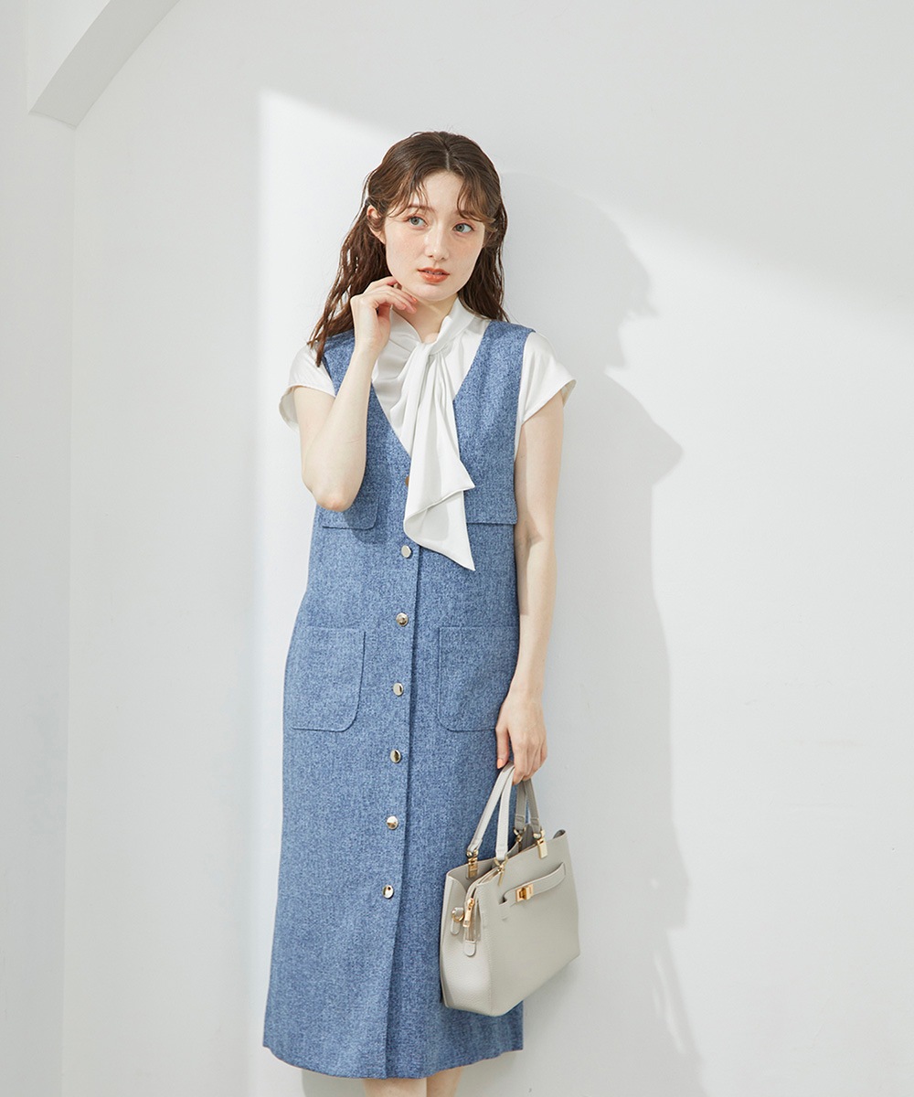 美品♪レリアン 現行タグ 23AW ジャンパースカート ツイード 11号 ジレ 店舗人気】洗えるジャンパースカート|レリアン プラスハウス