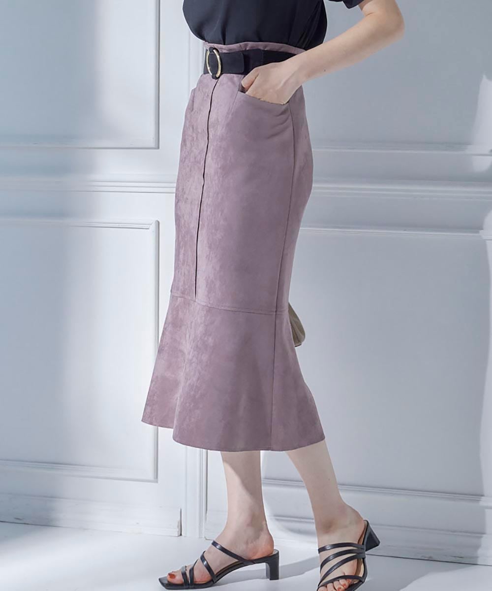 SALE】フェイクスエードベルト付マーメイドスカート - 12Twelve Agenda