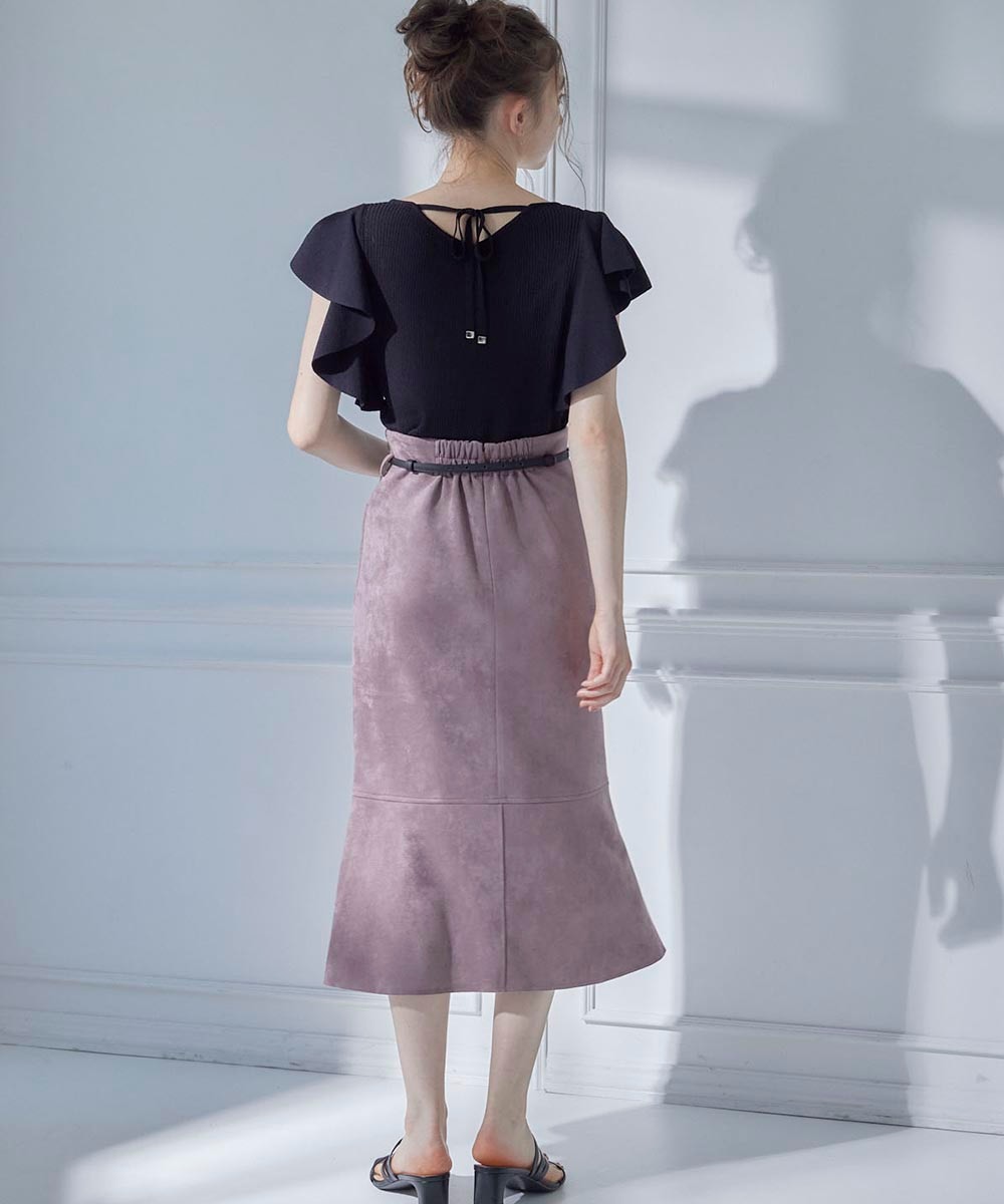 SALE】フェイクスエードベルト付マーメイドスカート - 12Twelve Agenda