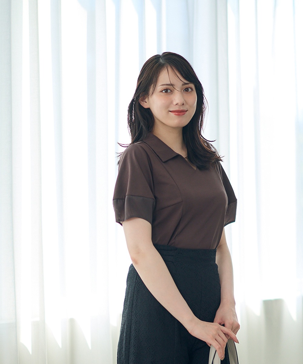 SALE】ポロ衿袖シアーカットソープルオーバー - 12Twelve Agenda