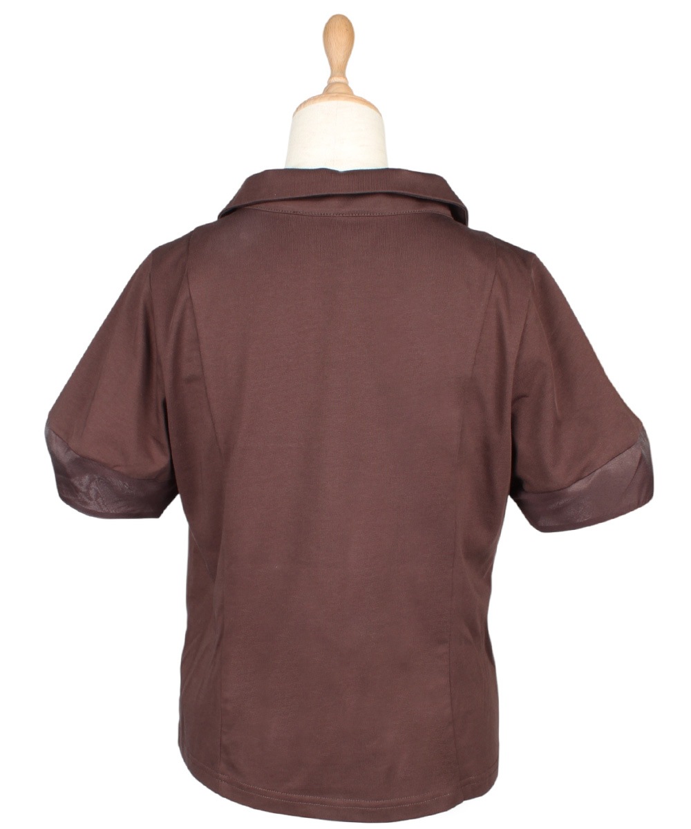 SALE】ポロ衿袖シアーカットソープルオーバー - 12Twelve Agenda