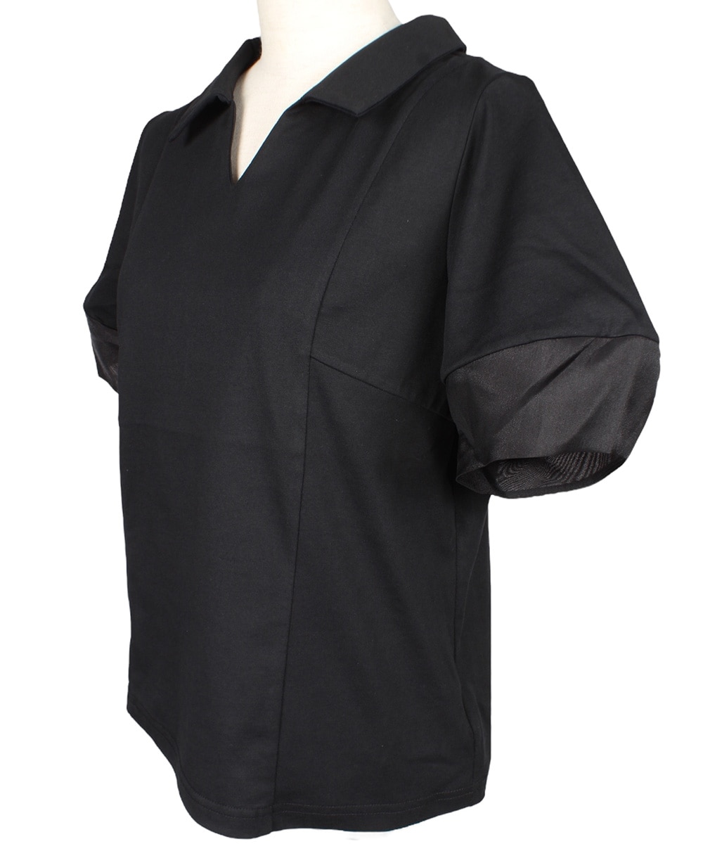 SALE】ポロ衿袖シアーカットソープルオーバー - 12Twelve Agenda