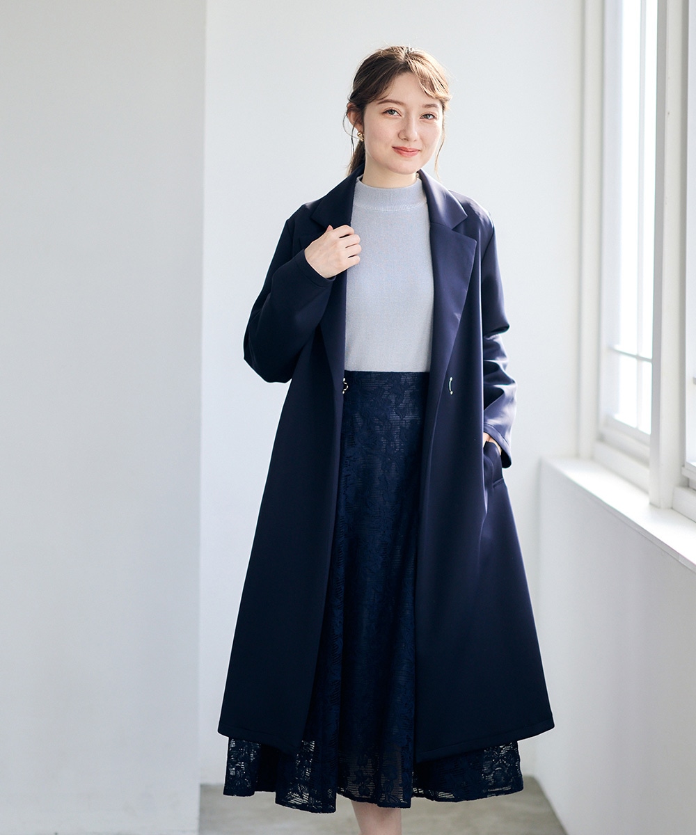 テーラードバックドロストストレッチコート - 12Twelve Agenda