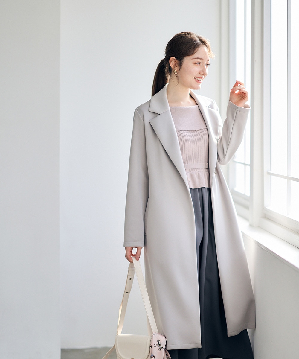 テーラードバックドロストストレッチコート - 12Twelve Agenda