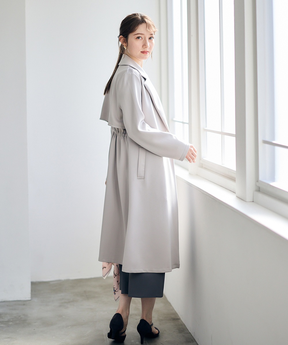 テーラードバックドロストストレッチコート - 12Twelve Agenda