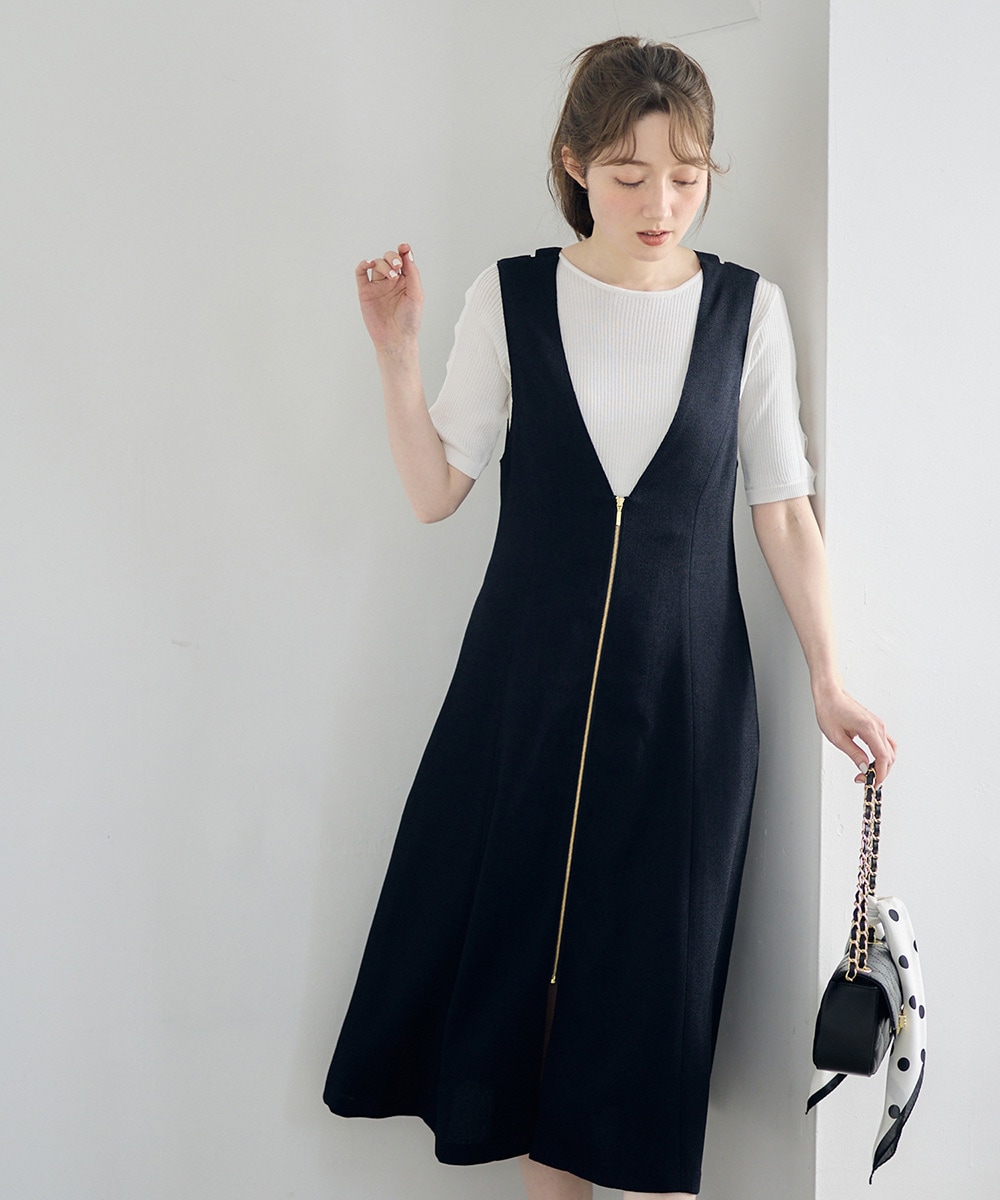 SALE】ライトツイード前ZIPフレアジャンスカ - 12Twelve