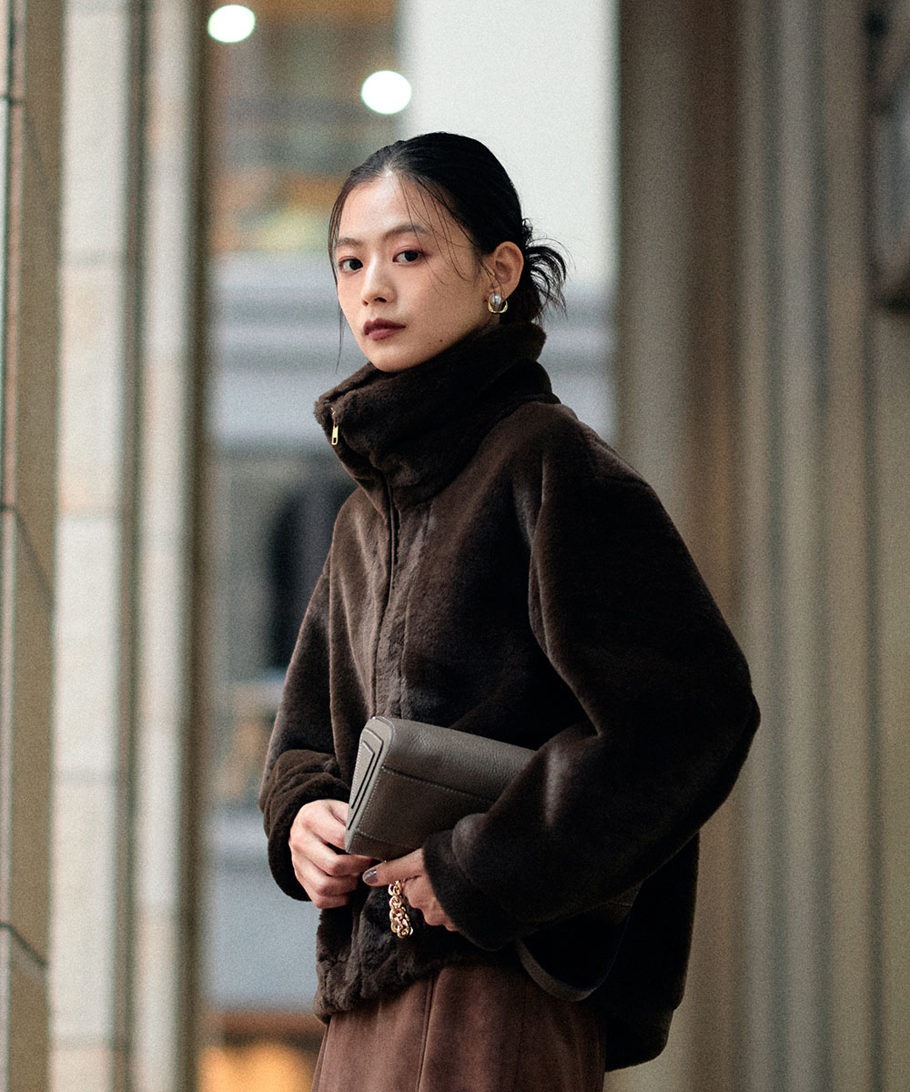 SALE】スタンドカラーファーショートブルゾン - 12Twelve Agenda