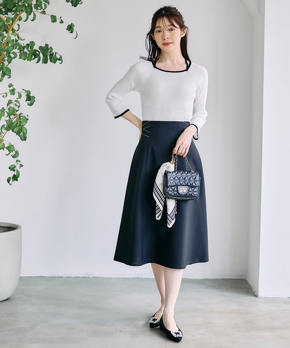 SALE】サイドクロスフレアスカート - 12Twelve Agenda(トゥエルブ