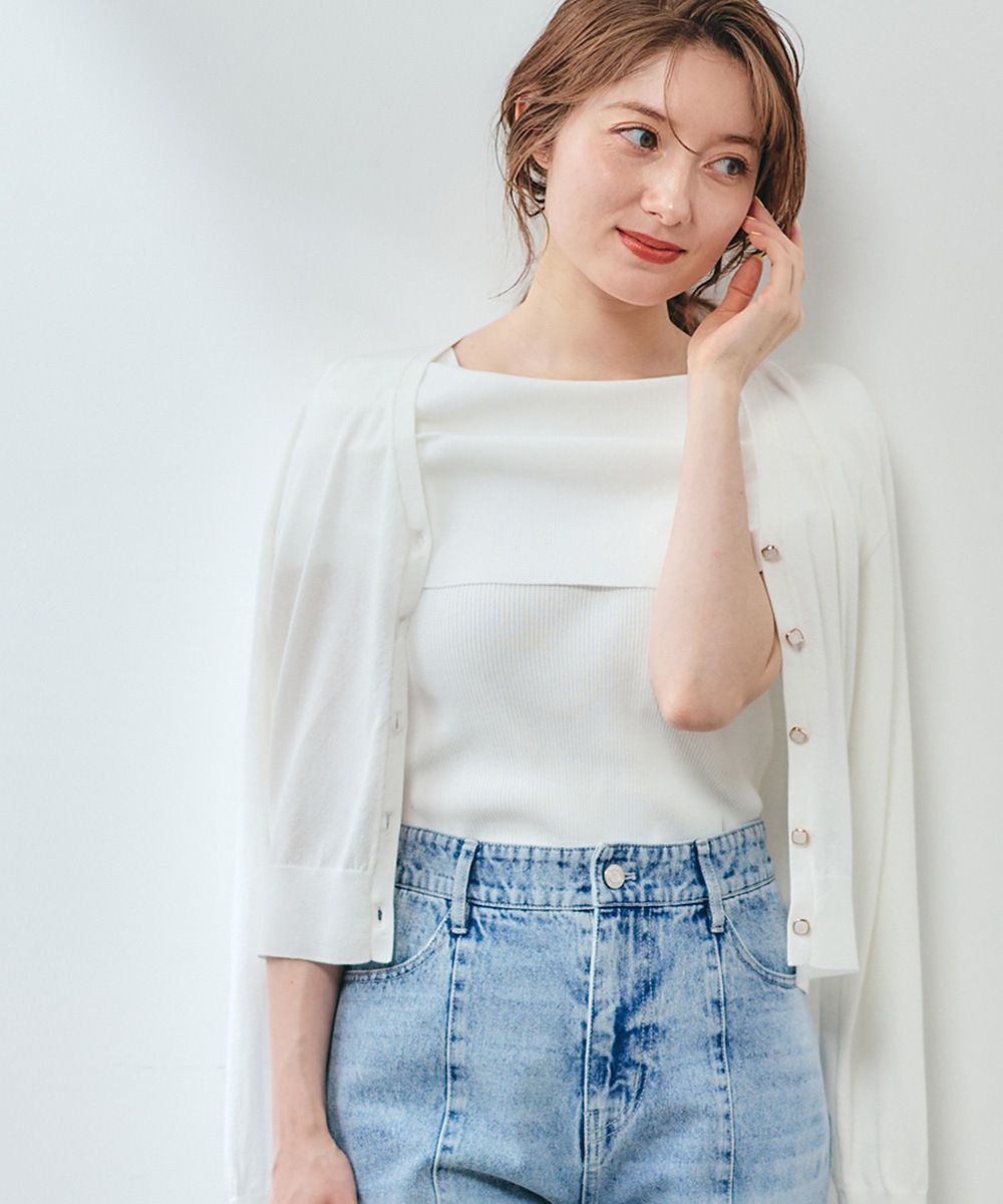CELERI オフショルフレンチ プルオーバー SALE】サイドドロストドレープオフショルフレンチスリーブニットプル