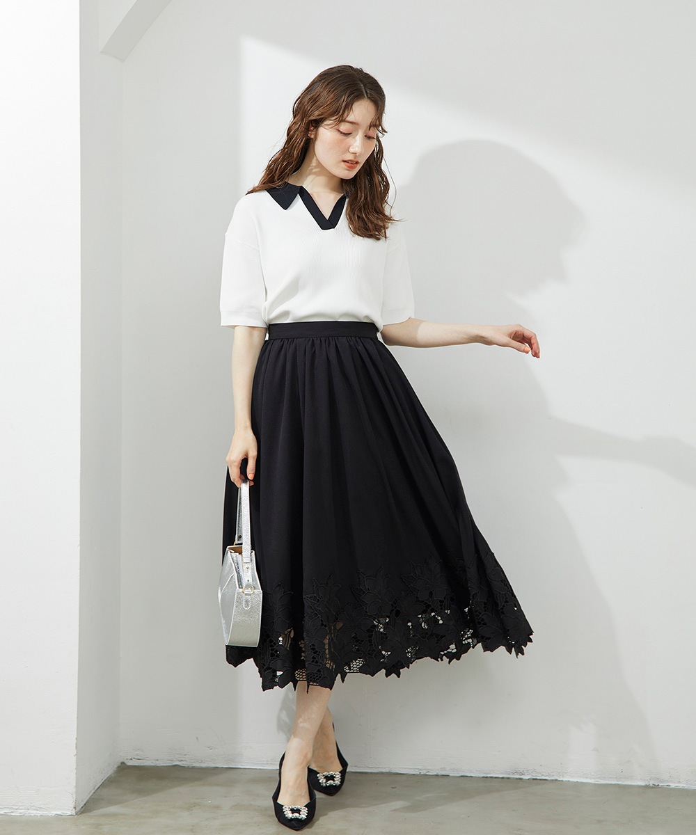 SALE】ラガーシャツ風5分袖ニットプルオーバー - 12Twelve