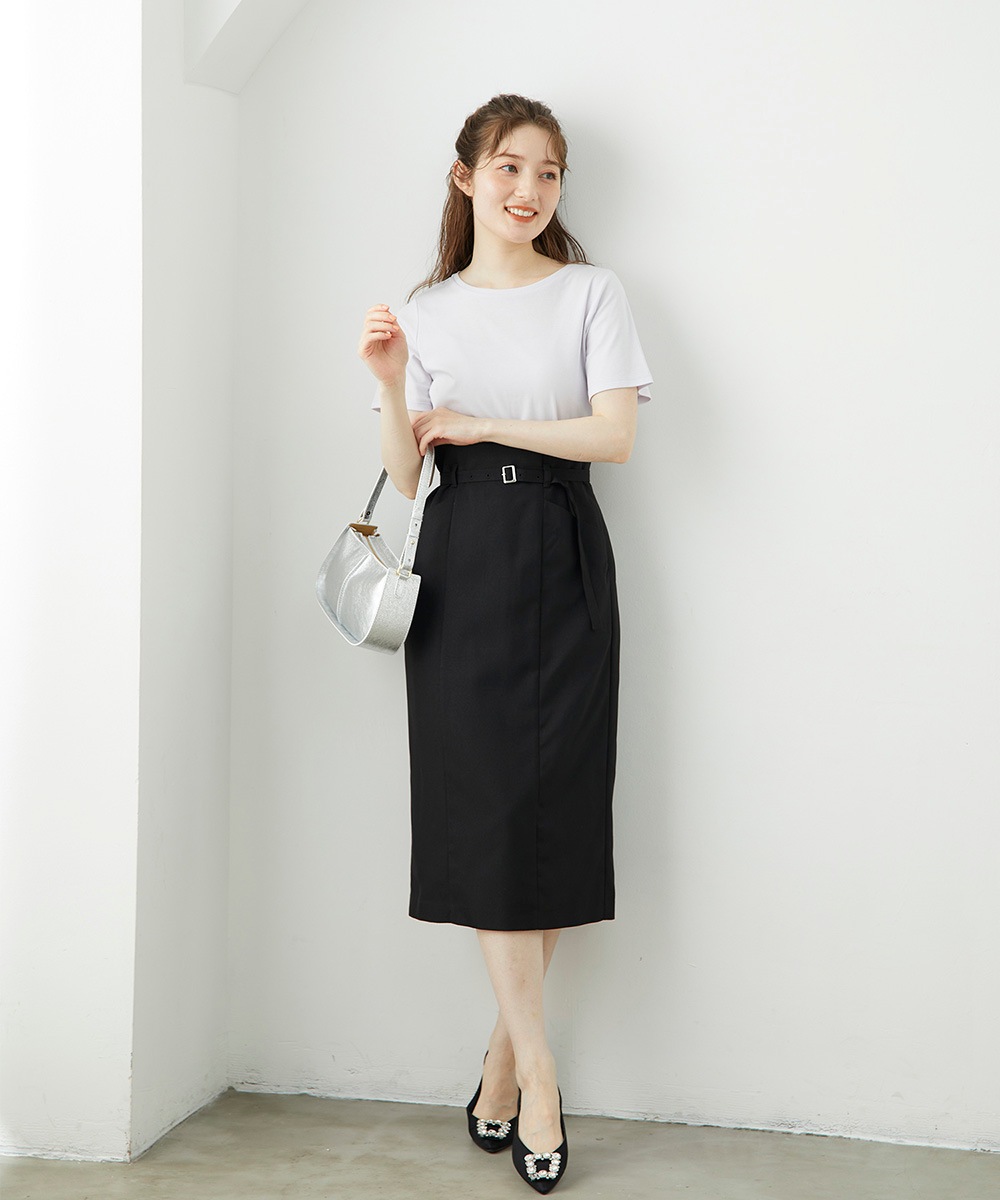 SALE】ナローベルト付ハイウエストタイトスカート - 12Twelve Agenda