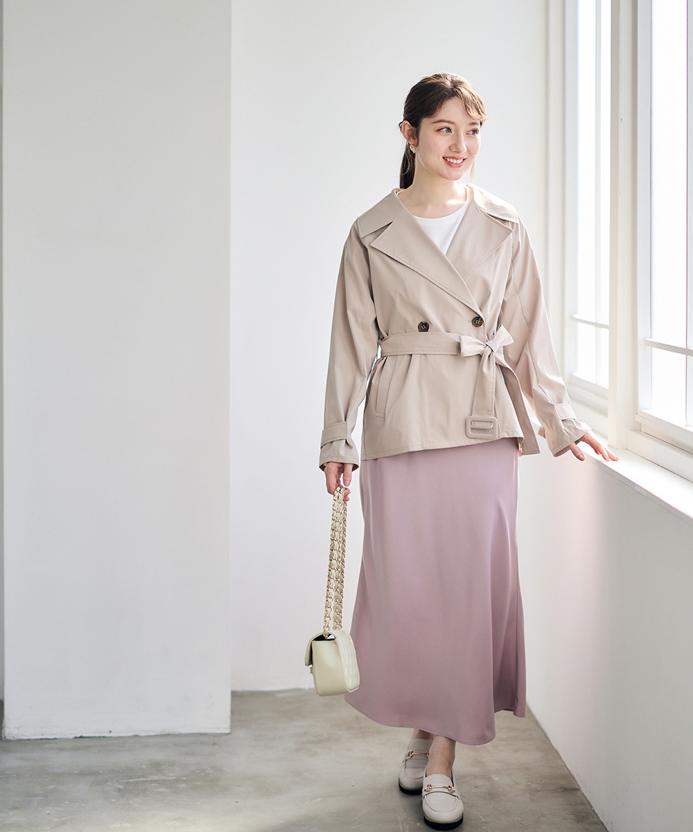 ◇道行◇雨コート(2点セット)　正絹　しつけあり　美品　パールトーン加工 千總 - オンラインショップ - / 【千總の雨コート】あやめ｜パープル