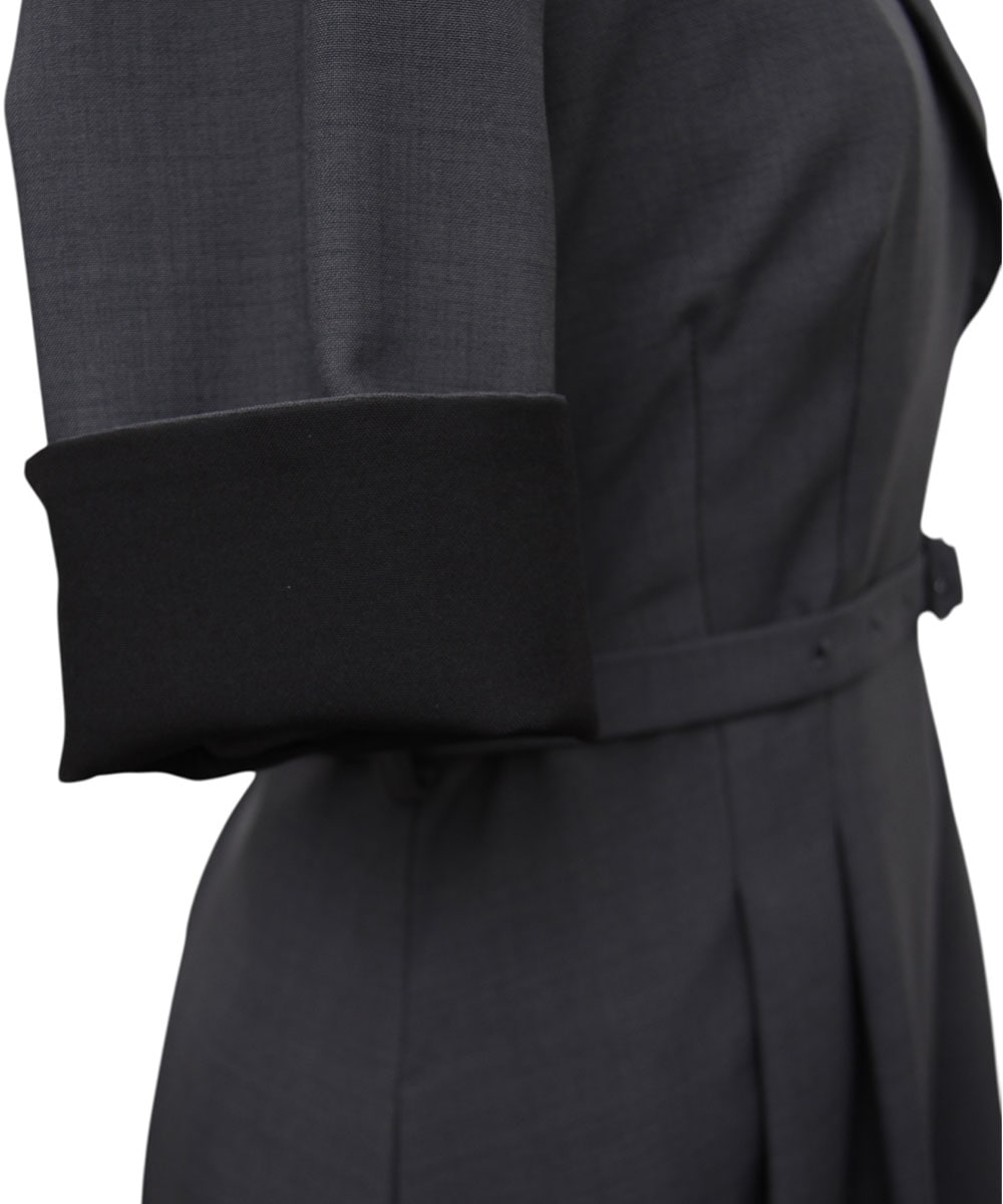 テーラード衿カフス配色フレアワンピース - 12Twelve Agenda