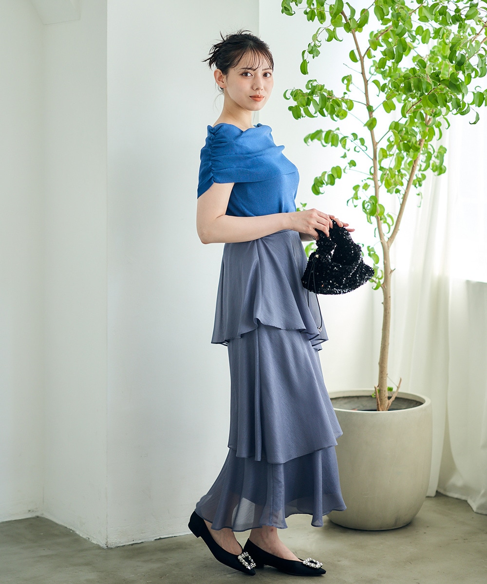 SALE】シャイニーシアーティアードスカート - 12Twelve Agenda