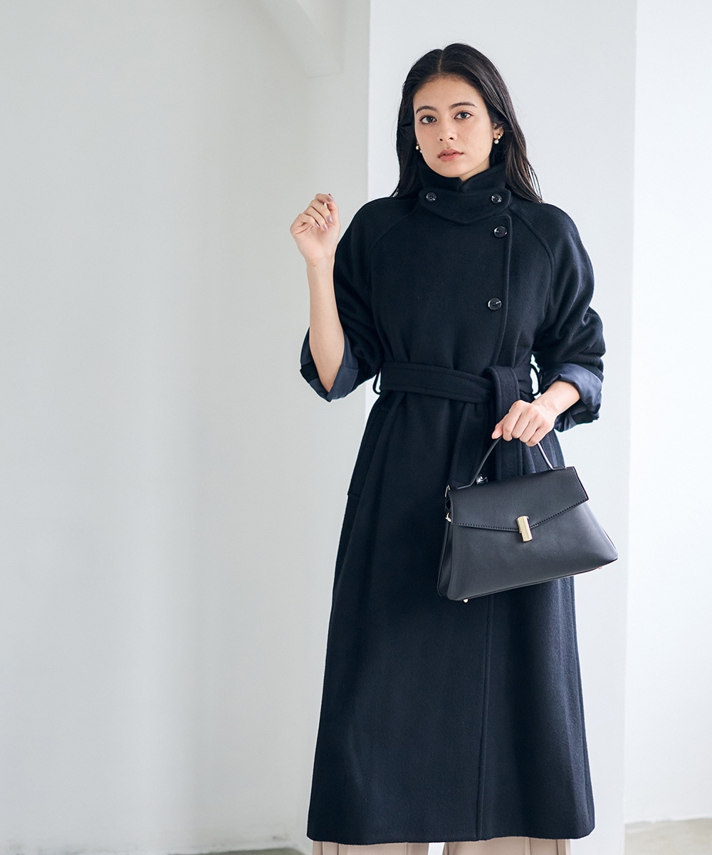ウールベルテッドロングコート - 12Twelve Agenda(トゥエルブ