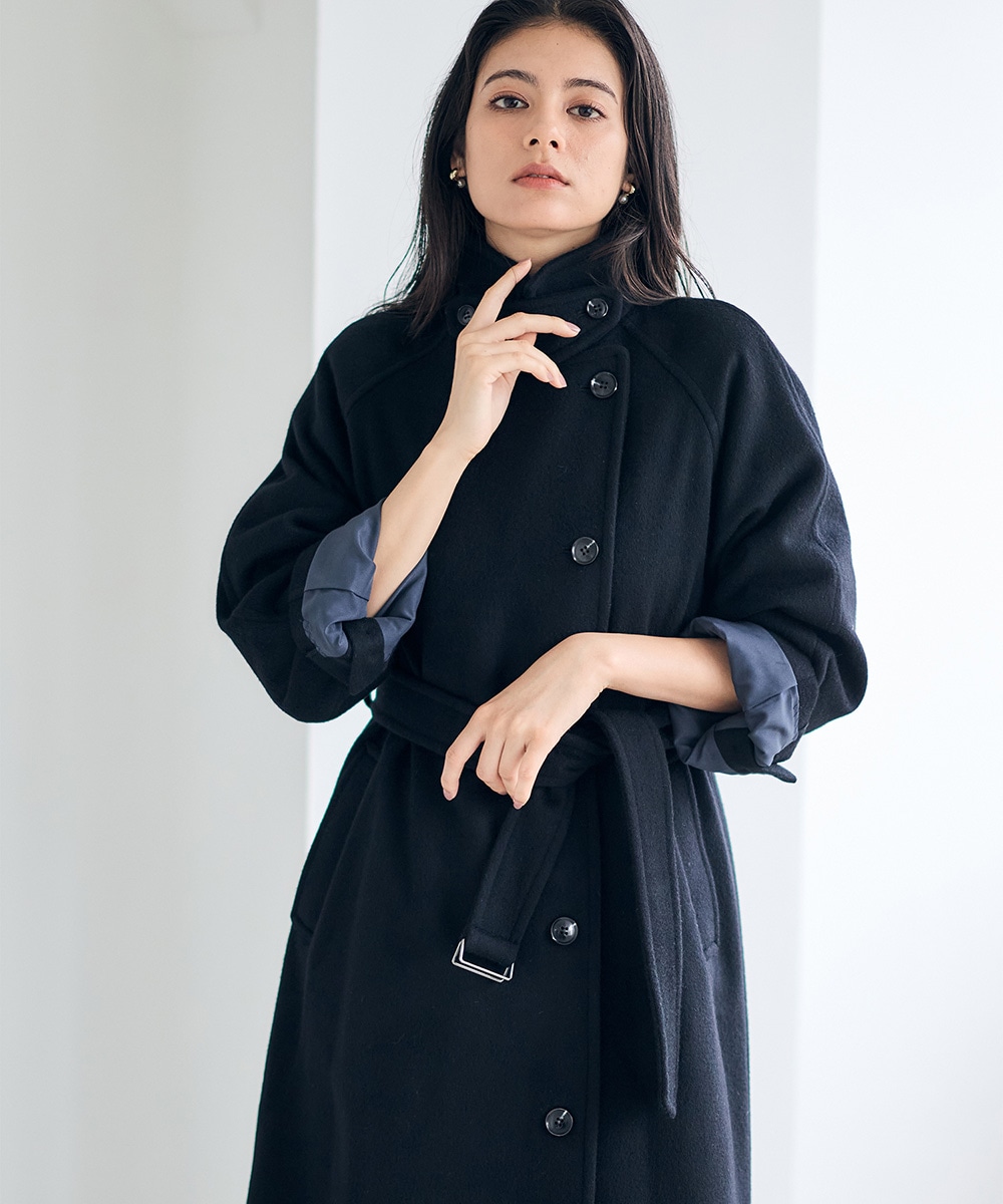 ウールベルテッドロングコート - 12Twelve Agenda(トゥエルブ