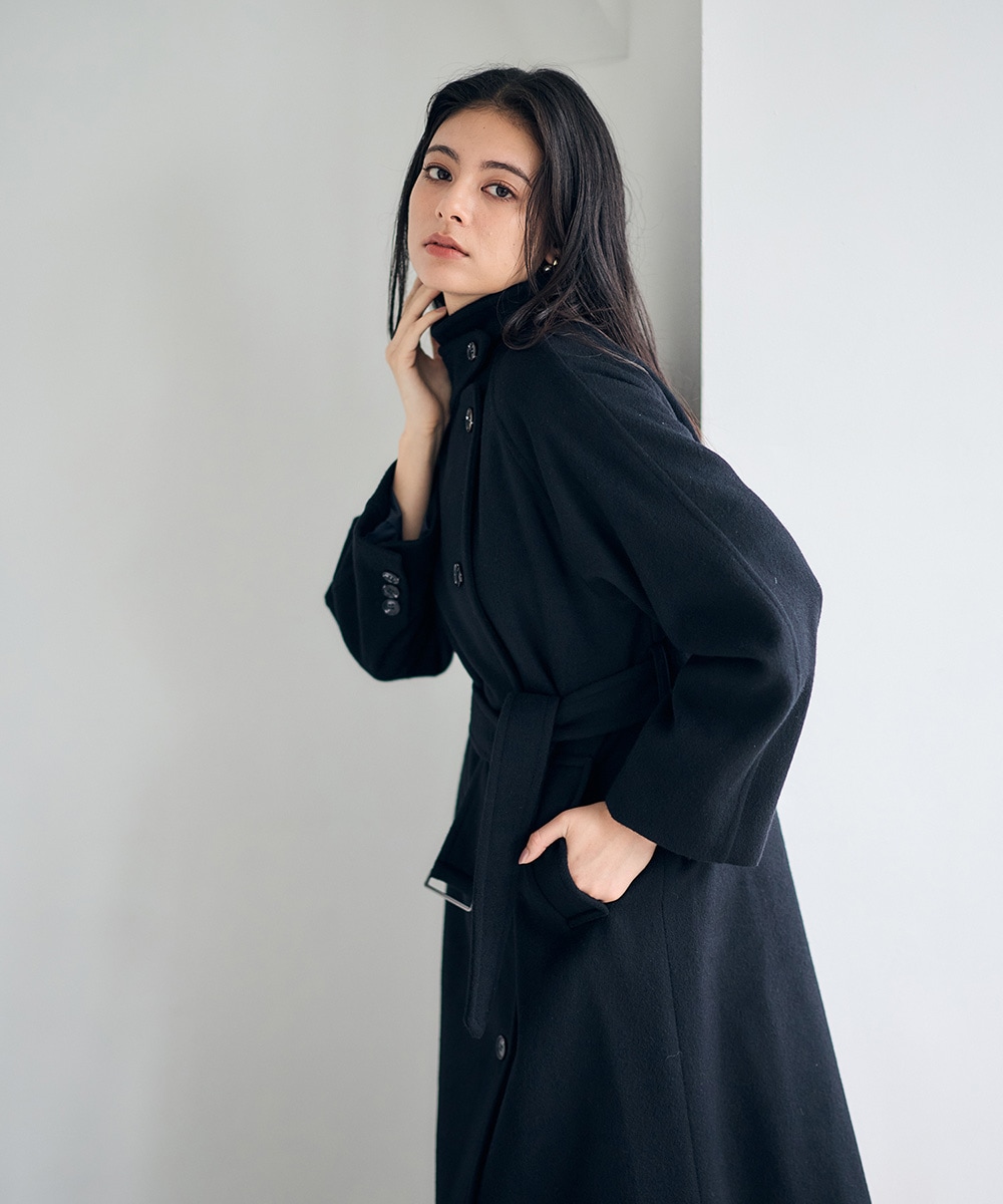 ウールベルテッドロングコート - 12Twelve Agenda(トゥエルブ