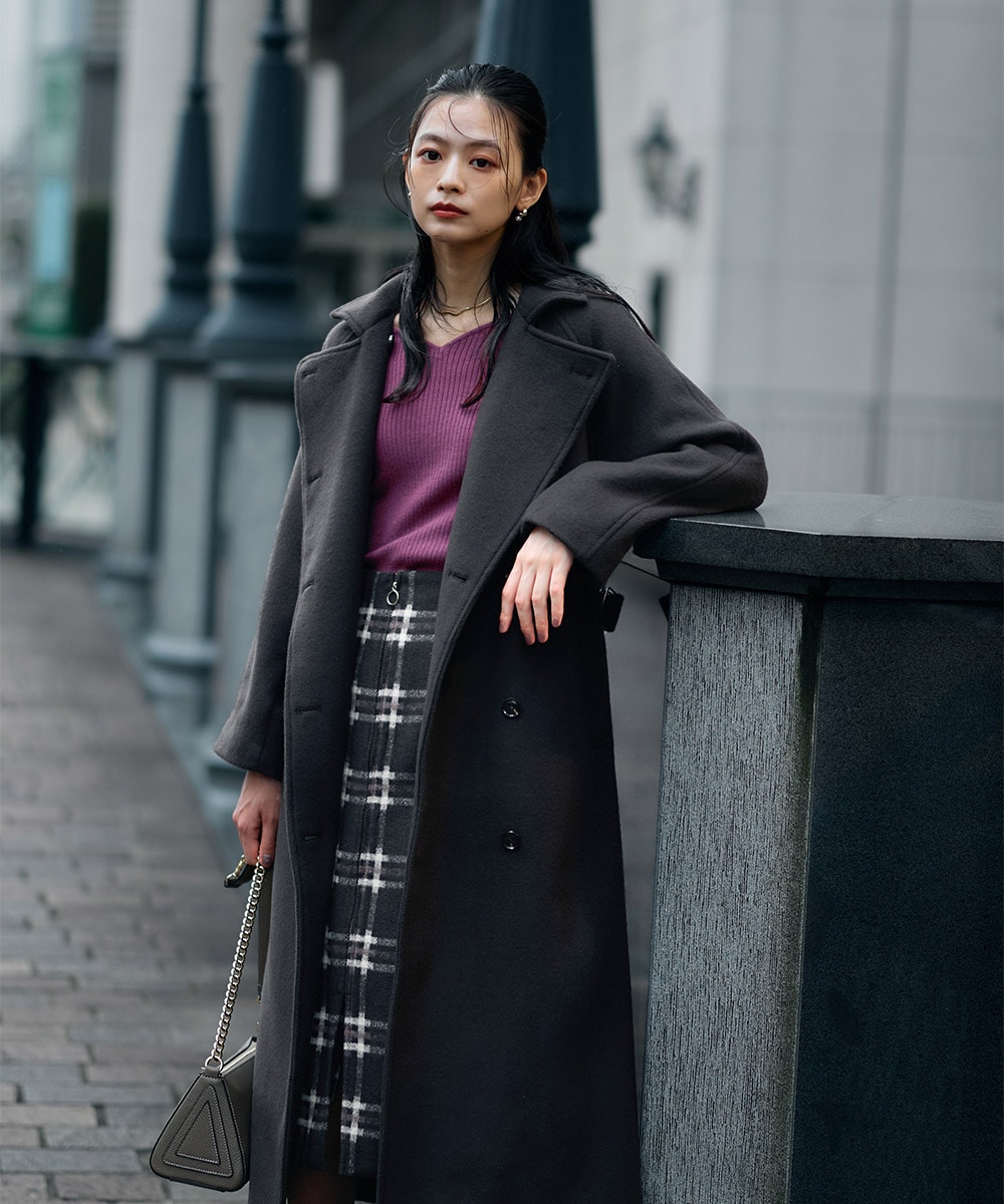 12 Twelve Agenda ロングコート 先行予約】ウールベルテッドロングコート - 12Twelve Agenda