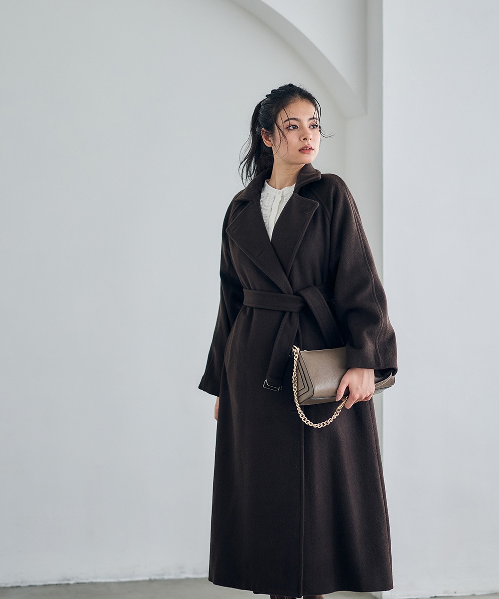 ウールベルテッドロングコート - 12Twelve Agenda(トゥエルブ