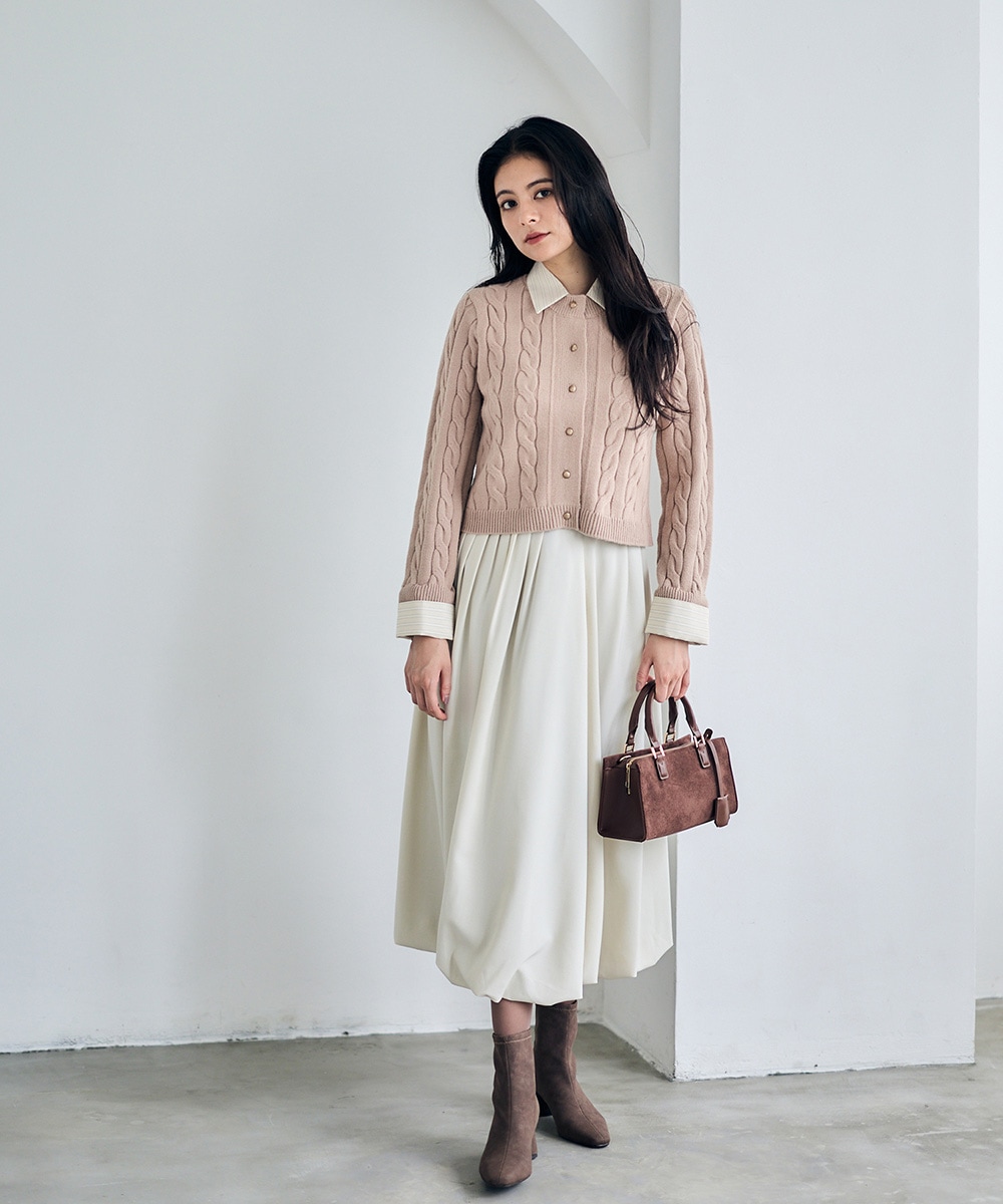 美品 エンフォルド ダブル サテン ニット ドッキング シャツ プルオーバー 美品 エンフォルド ダブル サテン ニット ドッキング シャツ プル