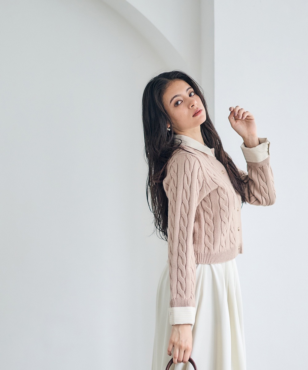 シャツドッキングケーブルニットプルオーバー - 12Twelve Agenda