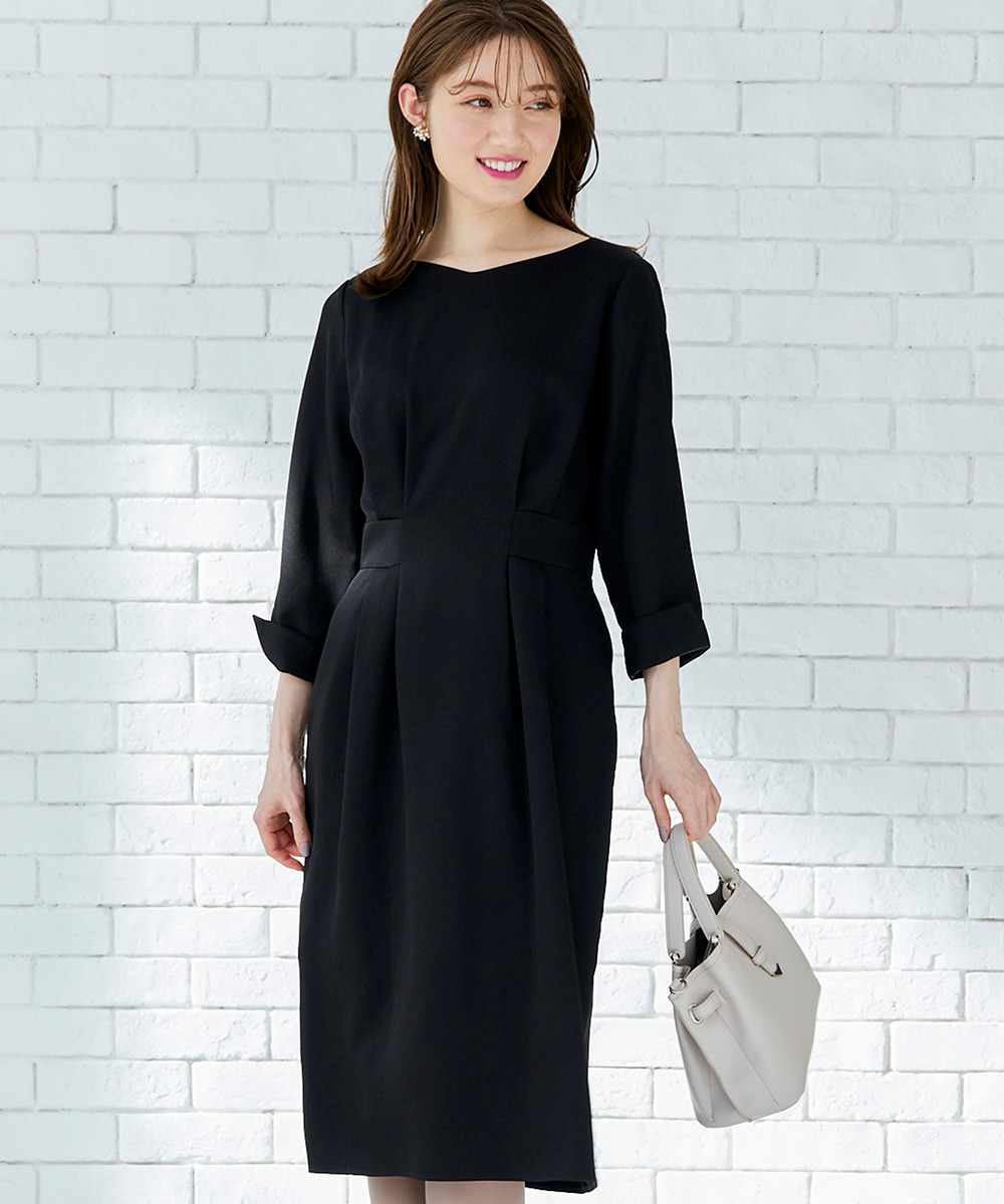 ウォッシャブルポリピンタックタイトワンピース - 12Twelve Agenda