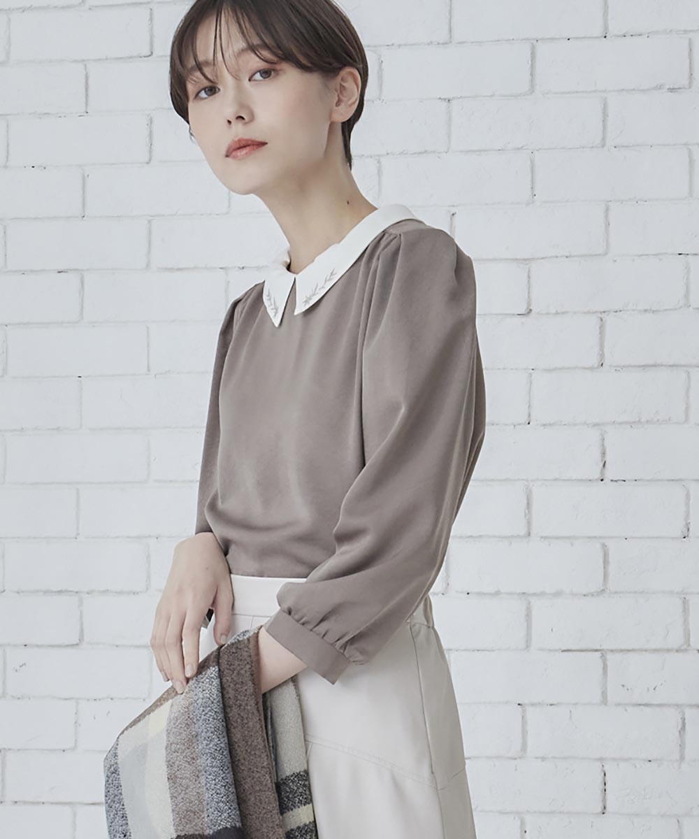 SALE】衿2way刺繍デザインブラウス - 12Twelve Agenda(トゥエルブ