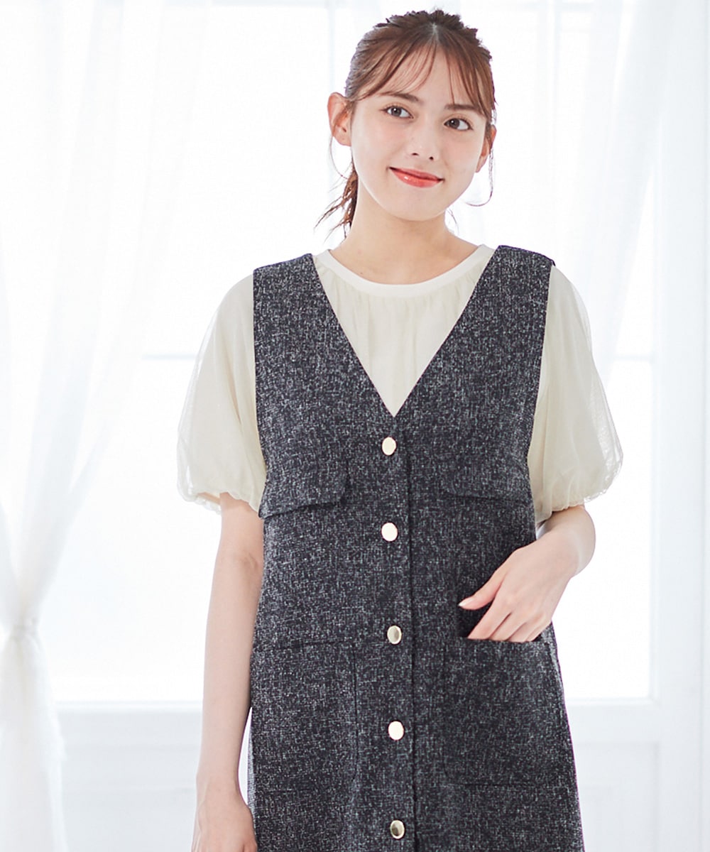 レイヤードチュールプルオーバー｜LAYERED TULLE PULLOVERの通販