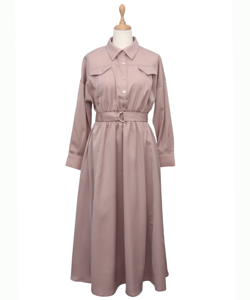 フラップ付シャツフレアワンピース - 12Twelve Agenda(トゥエルブ