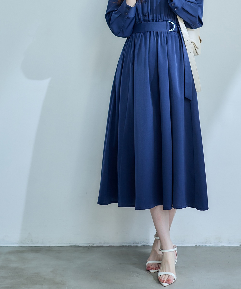 フラップ付シャツフレアワンピース - 12Twelve Agenda(トゥエルブ