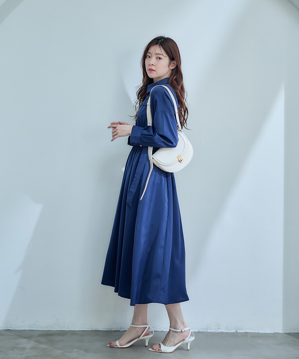 フラップ付シャツフレアワンピース - 12Twelve Agenda(トゥエルブ