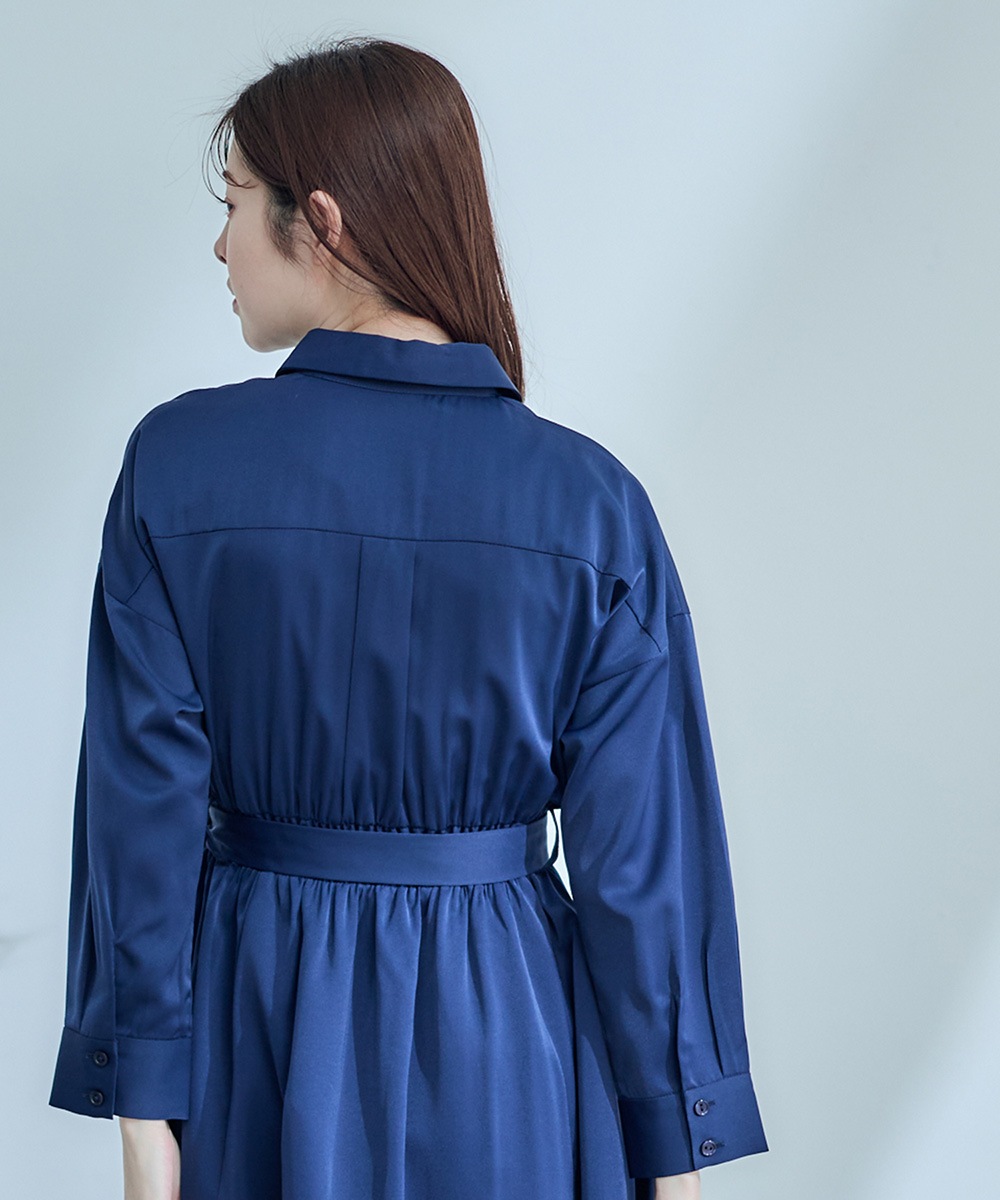 フラップ付シャツフレアワンピース - 12Twelve Agenda(トゥエルブ