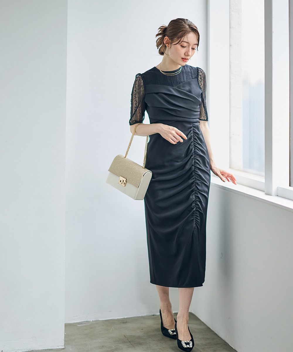 ストライプレースセットドレスワンピース - 12Twelve Agenda