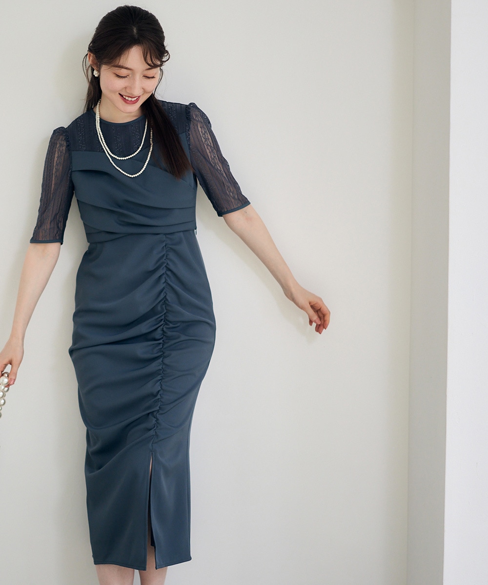 ストライプレースセットドレスワンピース - 12Twelve Agenda