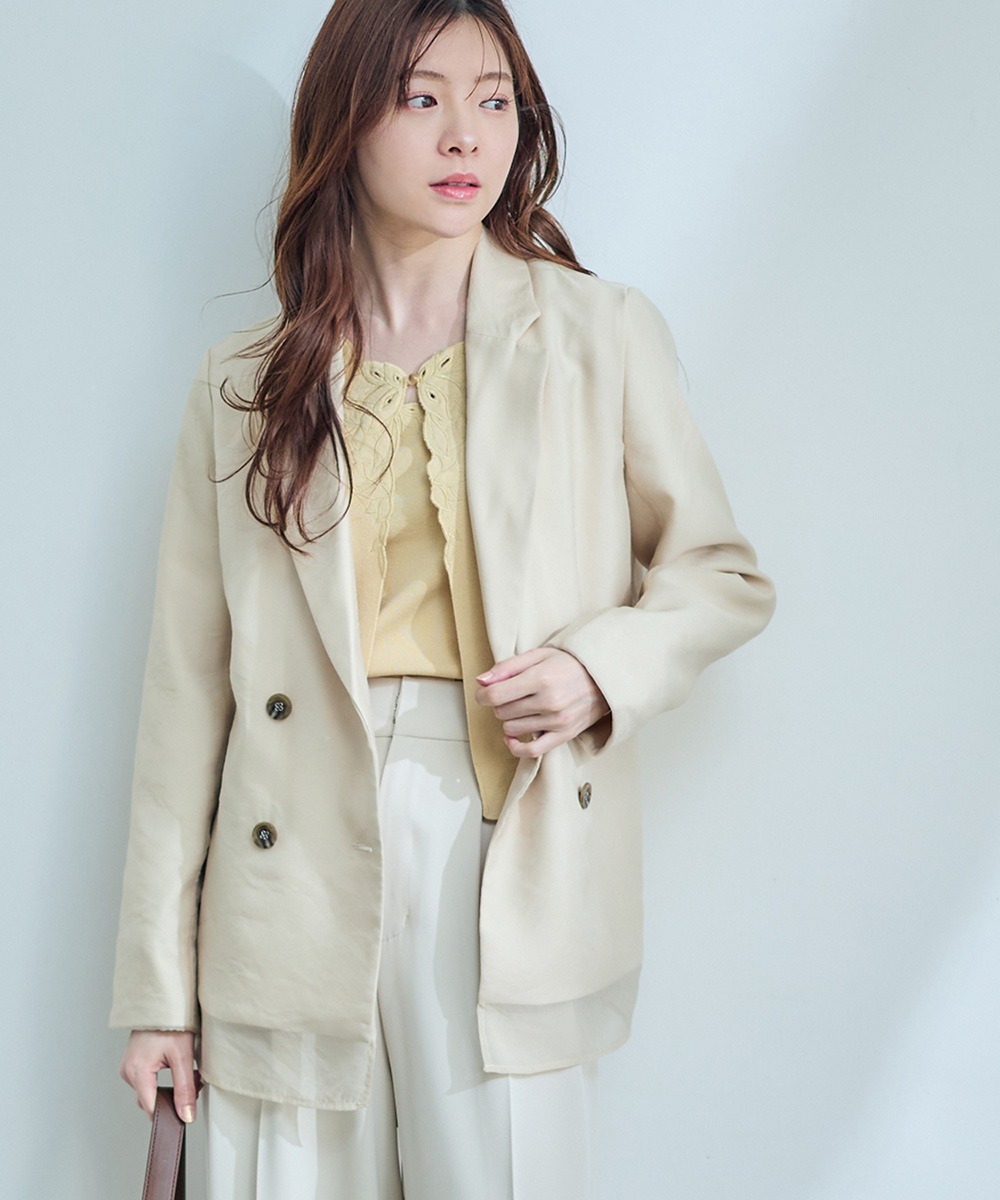 シアーテーラードジャケット - 12Twelve Agenda(トゥエルブアジェンダ