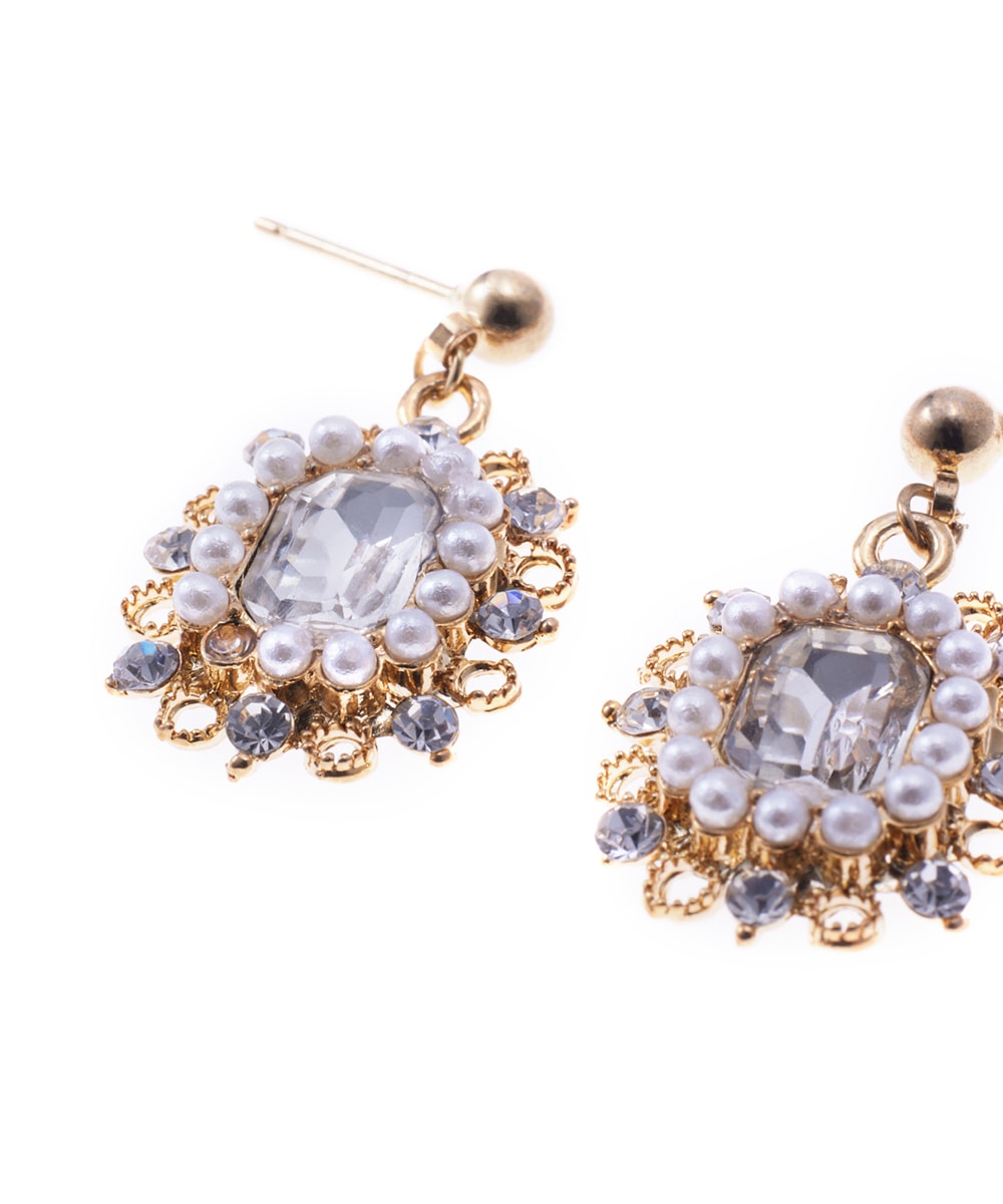 ビジューアレンジピアスGD パール×ビジューピアス - 12Twelve Agenda(トゥエルブアジェンダ)公式