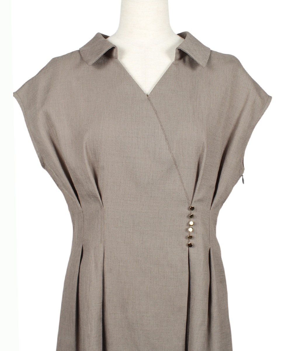 SALE】ウォッシャブルリネンライクカシュクールワンピース - 12Twelve