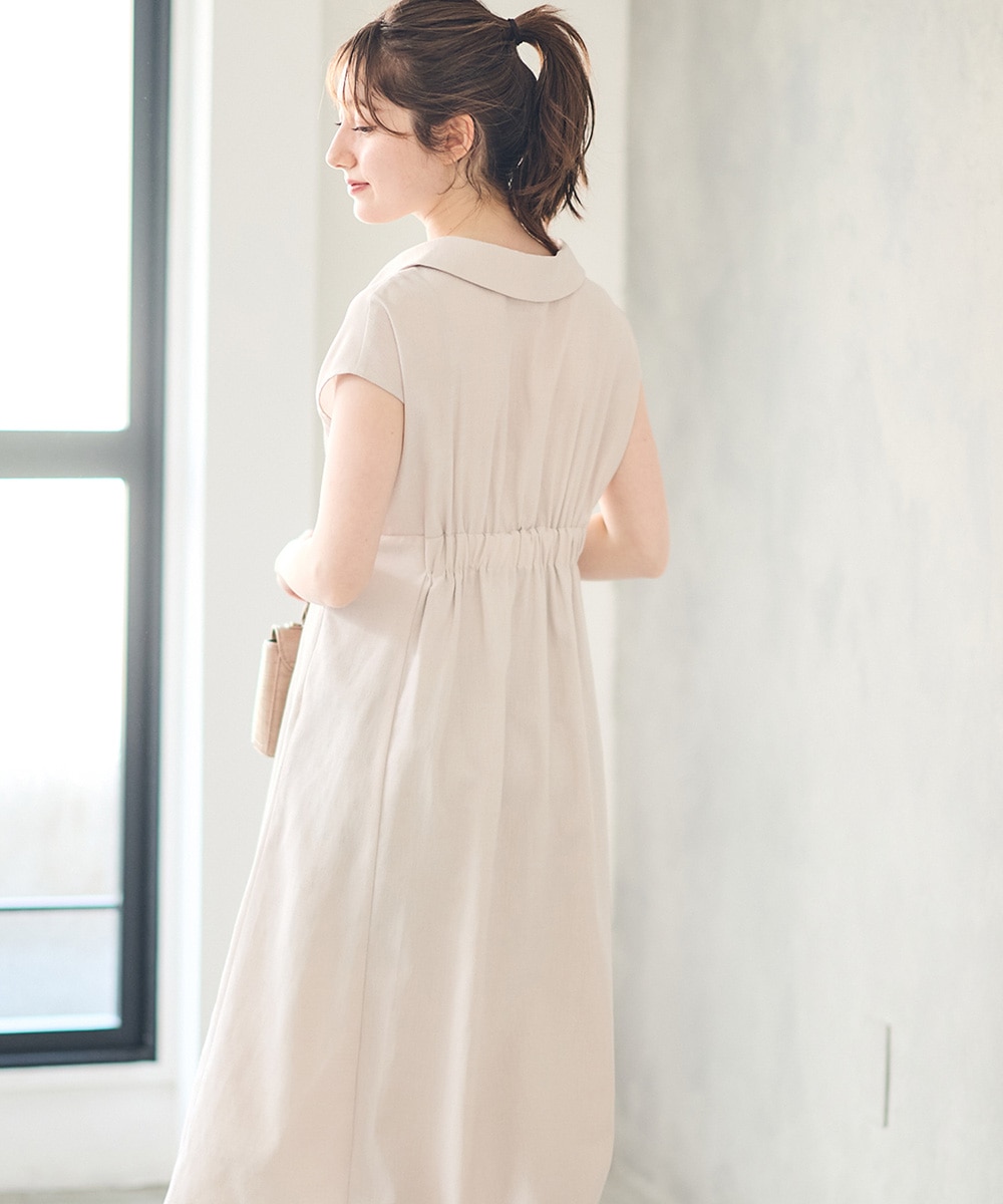 SALE】ウォッシャブルリネンライクカシュクールワンピース