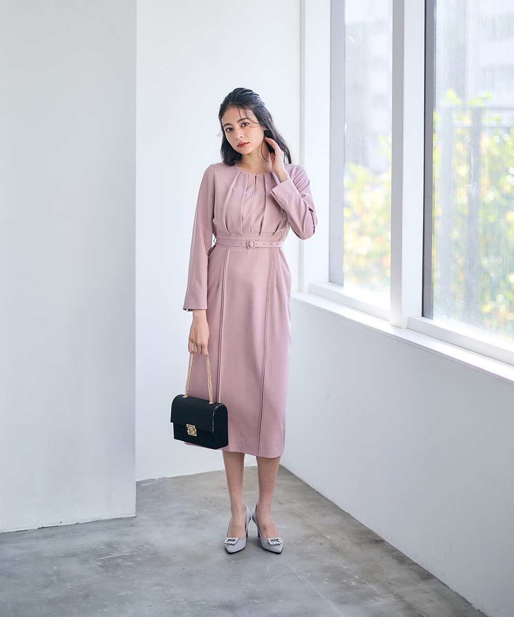 キーネックタックタイトワンピース - 12Twelve Agenda(トゥエルブ