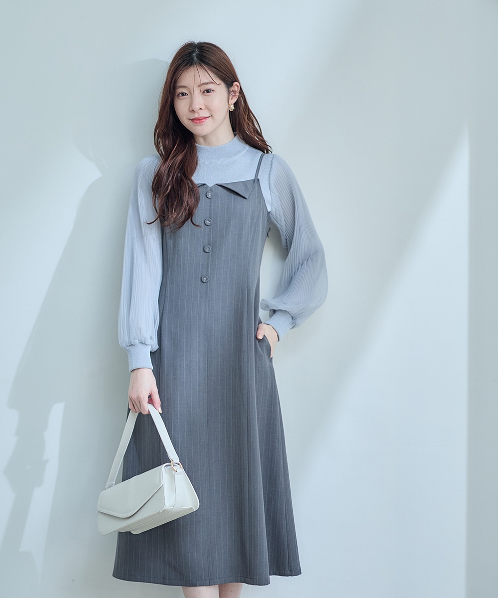 SALE】フラップ衿キャミワンピース - 12Twelve Agenda(トゥエルブ