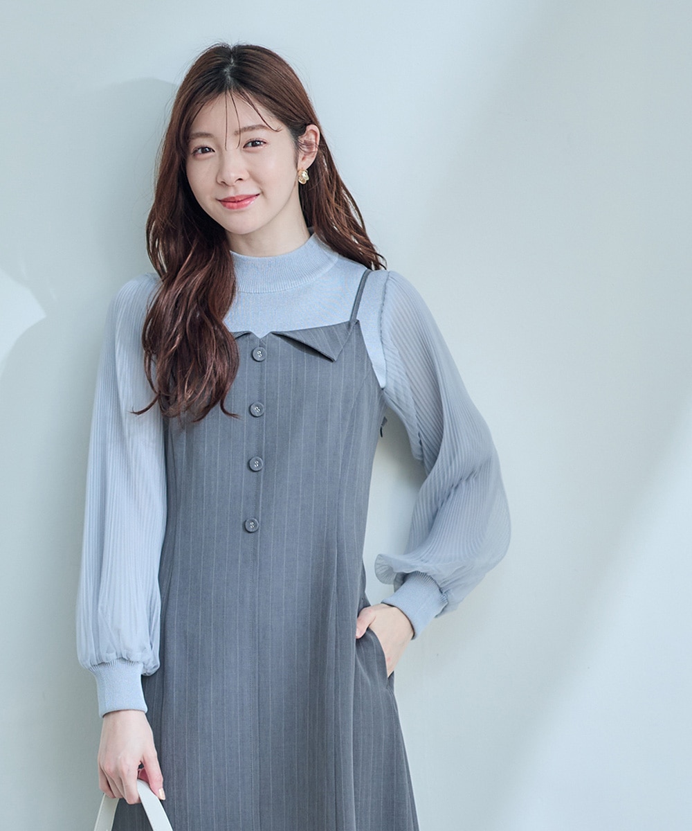 SALE】フラップ衿キャミワンピース - 12Twelve Agenda(トゥエルブ