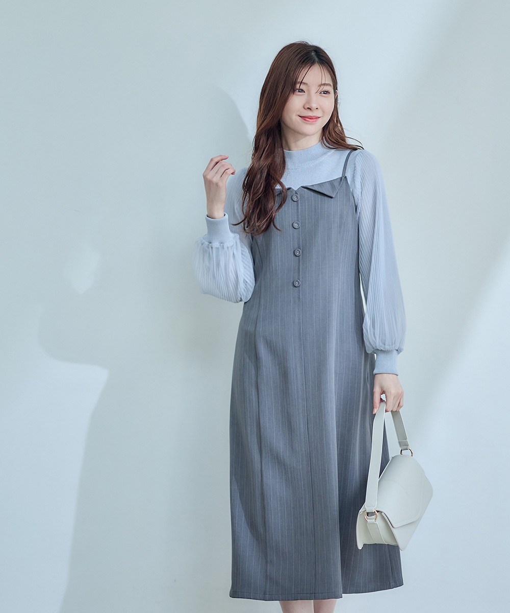 SALE】フラップ衿キャミワンピース - 12Twelve Agenda(トゥエルブ