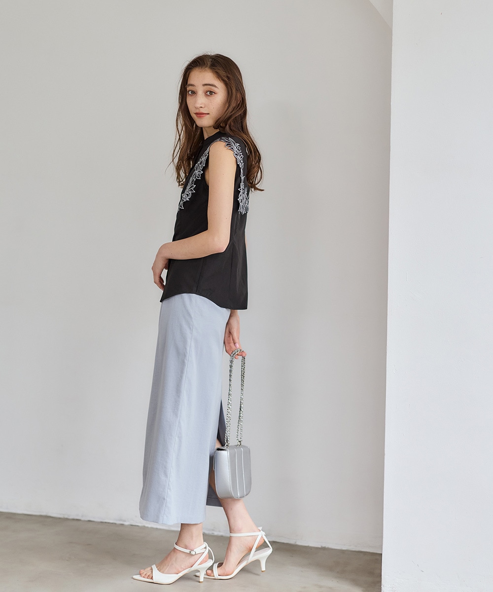 SALE】刺繍ケープカラーブラウス - 12Twelve Agenda(トゥエルブ