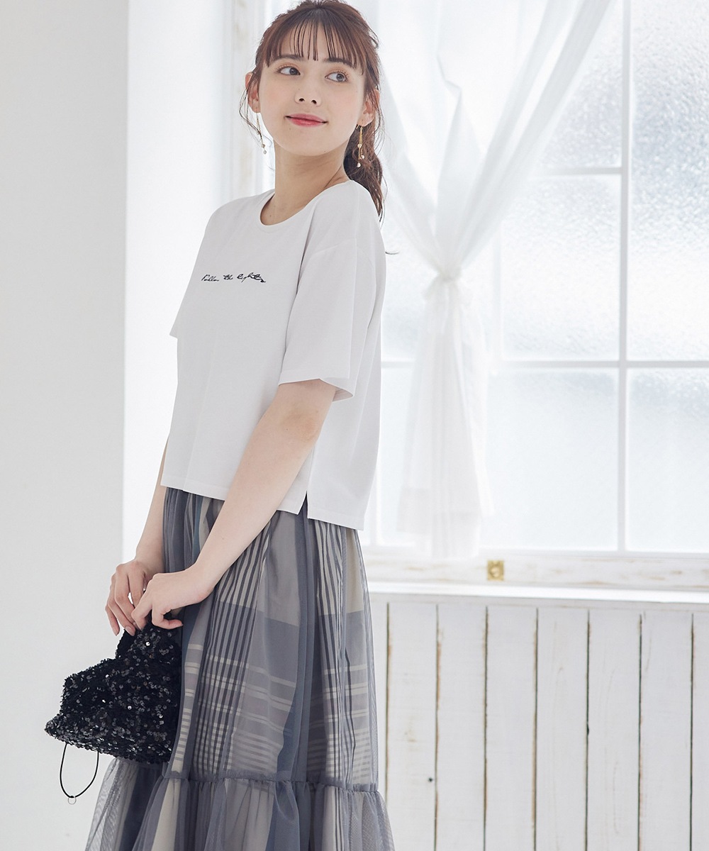 SALE】クロップド丈刺繍ロゴTシャツ - 12Twelve Agenda
