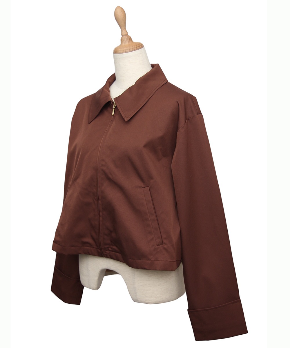 撥水衿付クロップドブルゾン - 12Twelve Agenda(トゥエルブアジェンダ