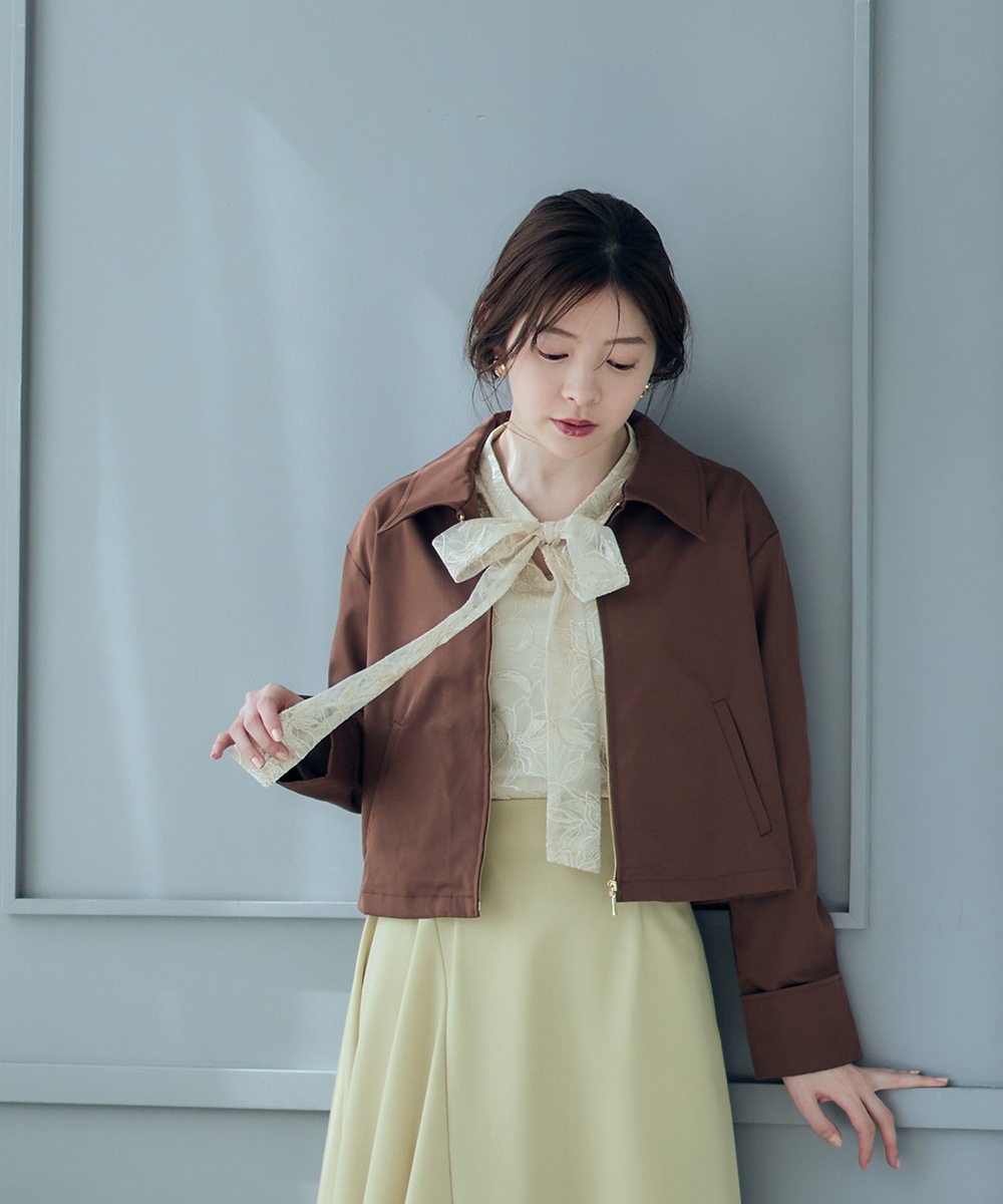 SALE】撥水衿付クロップドブルゾン - 12Twelve Agenda(トゥエルブ