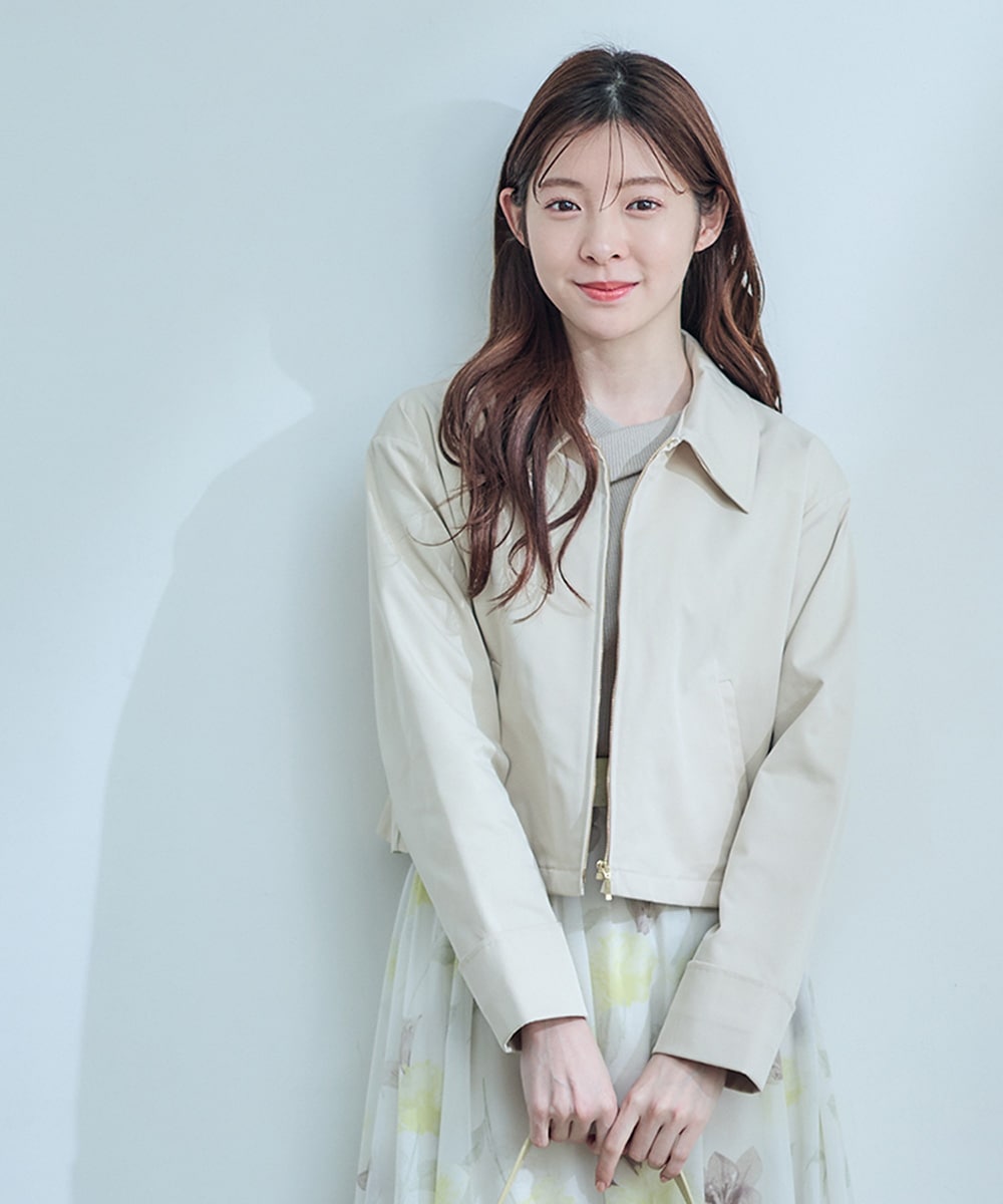 撥水衿付クロップドブルゾン - 12Twelve Agenda(トゥエルブアジェンダ