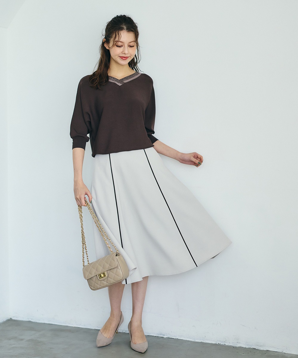 パイピングフレアスカート - 12Twelve Agenda(トゥエルブアジェンダ