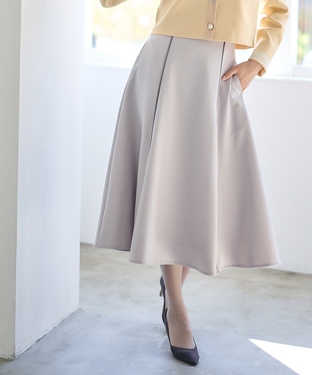 新色追加】パイピングフレアスカート - 12Twelve Agenda(トゥエルブ