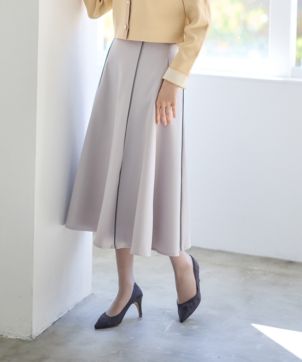 SALE】パイピングフレアスカート - 12Twelve Agenda(トゥエルブ